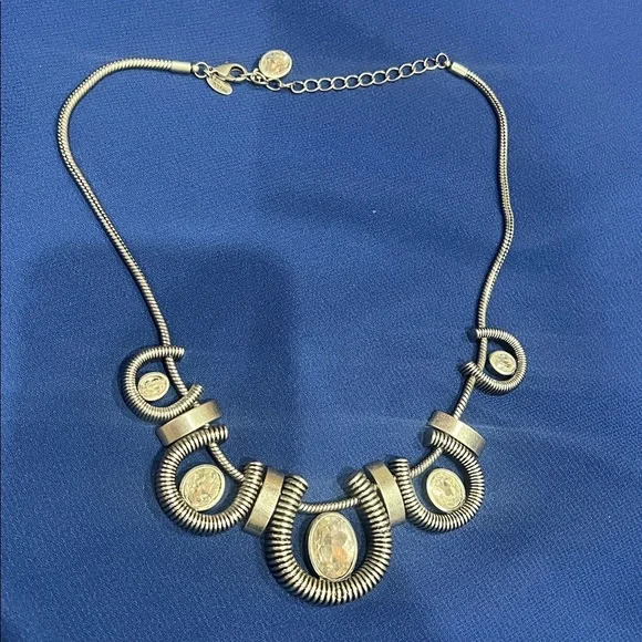 Lia Sophia Silver Necklace with Crystal Accents - Picture 3 of 5